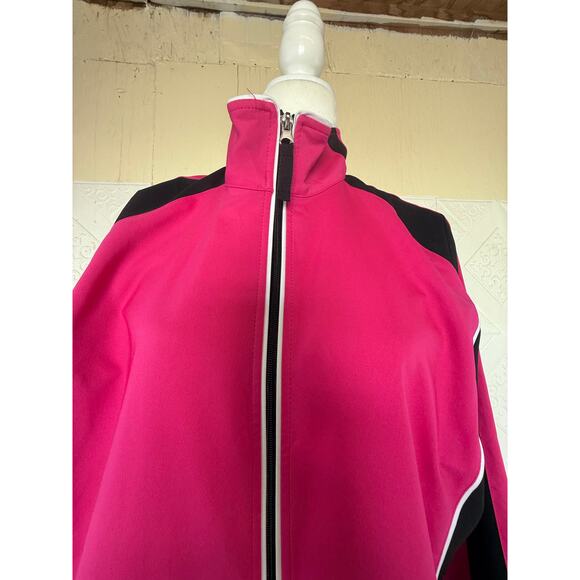 Jacket - Made for Life size Large pink  black athletic run warm up women's coat - Picture 11 of 12